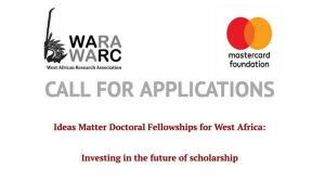 WARA/Mastercard Foundation Ideas Matter Doctoral Fellowships