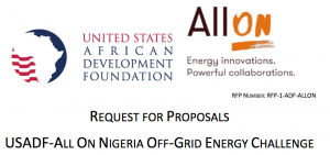 USADF-All On Nigeria Off-Grid Energy Challenge