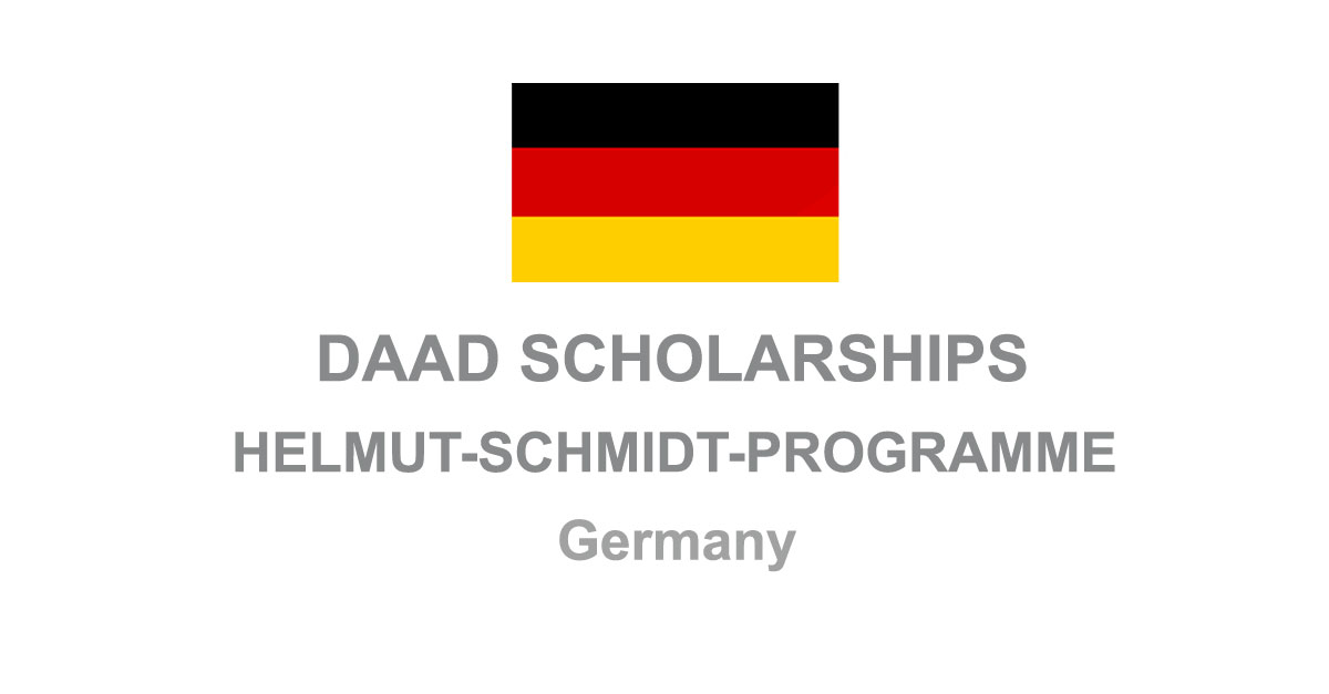 DAAD HelmutSchmidtProgramme 2024/2025 (Master’s Scholarships)